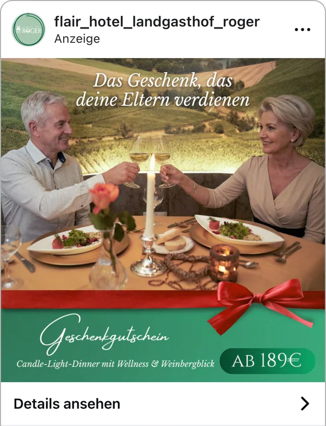 Ad by Flair Hotel Landgasthof Roger on Instagram